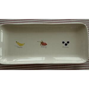 Rae Dunn Fruit Tray Banana Strawberry Blueberries Serving ceramic dish